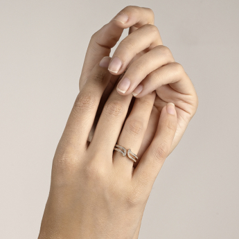 Alif Rose Gold Diamond Ring