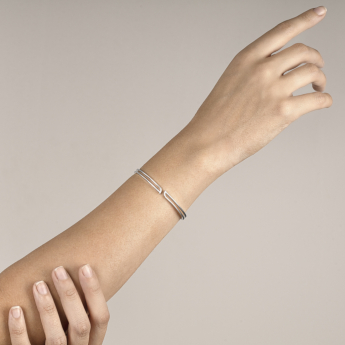 Alif White Gold Bangle