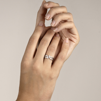 خاتم ألف من الذهب الوردي