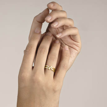 Alif Yellow Gold Ring