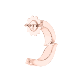 Alif Mosaic Black Jade Hoop Earrings In 18K Rose Gold