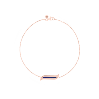 Alif Mosaic Lapis Lazuli Bracelet In 18K Rose Gold