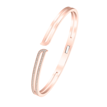 سوار صلب ألف ألماسي من الذهب الوردي