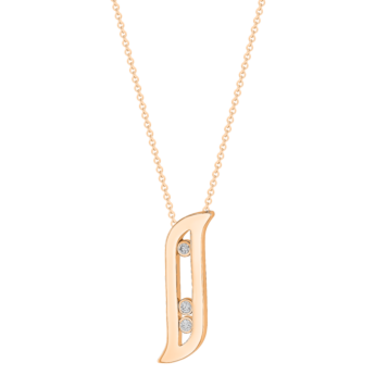 Alif Brilliance 18k Rose Gold and Diamond Necklace