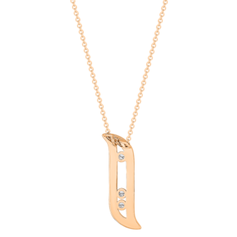 Alif Brilliance 18k Rose Gold and Diamond Necklace