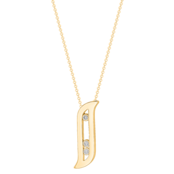 Alif Brilliance 18k Yellow Gold and Diamond Necklace