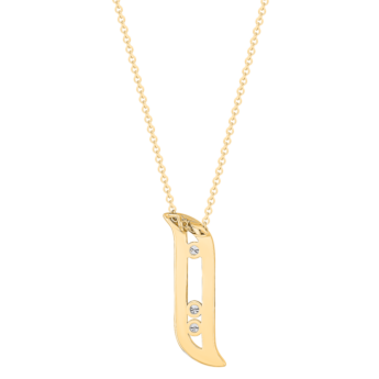 Alif Brilliance 18k Yellow Gold and Diamond Necklace