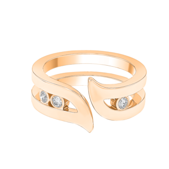 Alif Brilliance 18k Rose Gold and Diamond Ring