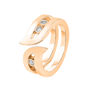 Alif Brilliance 18k Rose Gold and Diamond Ring
