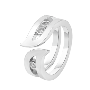 Alif Brilliance 18k White Gold and Diamond Ring