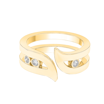 Alif Brilliance 18k Yellow Gold and Diamond Ring