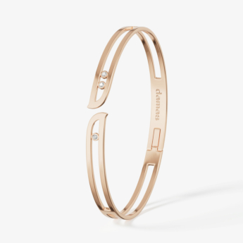 Alif Brilliance 18k Rose Gold and Diamond Bangle