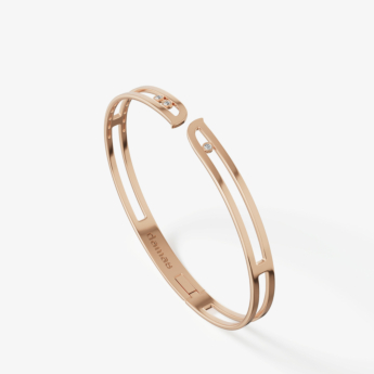 Alif Brilliance 18k Rose Gold and Diamond Bangle