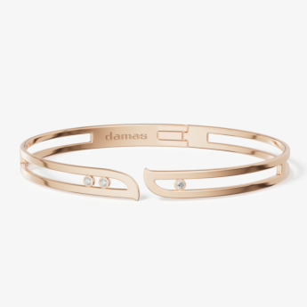Alif Brilliance 18k Rose Gold and Diamond Bangle