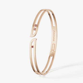 Alif Brilliance 18k Rose Gold and Ruby Bangle