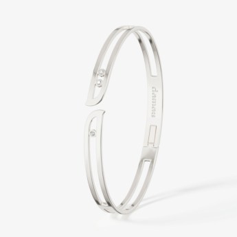 Alif Brilliance 18k White Gold and Diamond Bangle