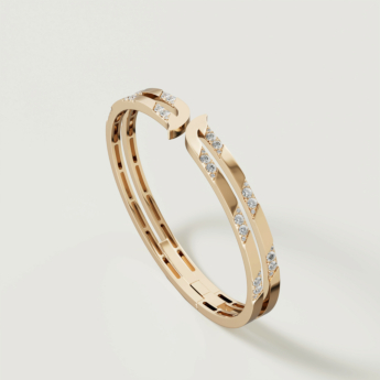 Alif Pave 18k Yellow Gold Diamond Bangle