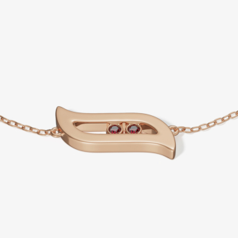 Alif Brilliance 18k Rose Gold and Ruby Bracelet