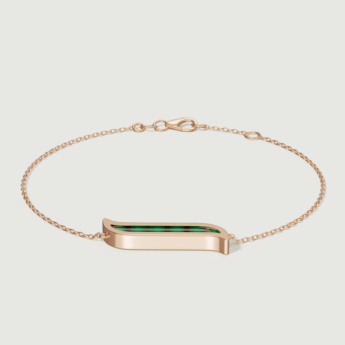 Alif Mosaic Malachite Bracelet In 18K Rose Gold