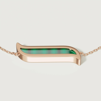 Alif Mosaic Malachite Bracelet In 18K Rose Gold