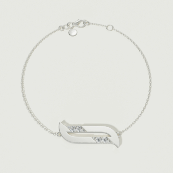 خاتم ألف بافيه من الذهب الأبيض عيار 18 قيراط مرصع بالألماس