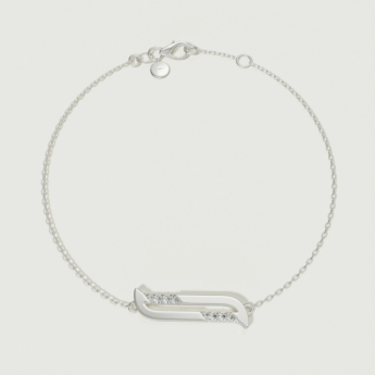 Alif Pave 18k White Gold Diamond Bracelet