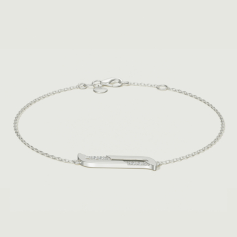 Alif Pave 18k White Gold Diamond Bracelet