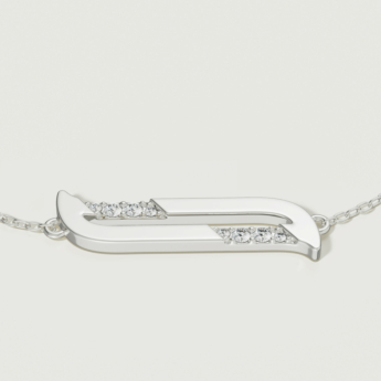 Alif Pave 18k White Gold Diamond Bracelet