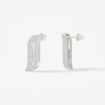 Alif Brilliance 18k White Gold and Diamond Earrings