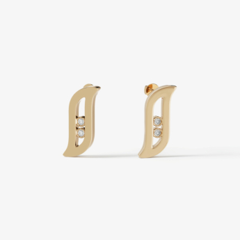 Alif Brilliance 18k Yellow Gold and Diamond Earrings