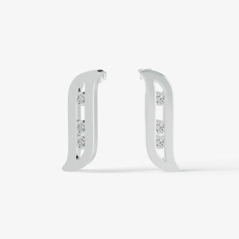 Alif Brilliance 18k White Gold and Diamond Earrings