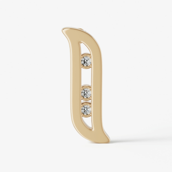 أقراط ألف بريليانس من الذهب الأصفر عيار 18 قيراطا والألماس 