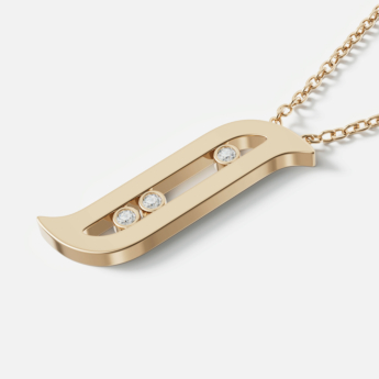 Alif Brilliance 18k Yellow Gold and Diamond Necklace