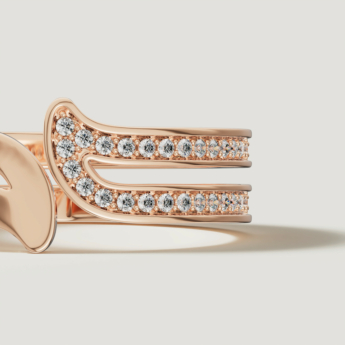 Alif Rose Gold Diamond Ring