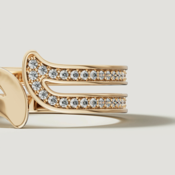 خاتم ألف ألماسي من الذهب الأصفر