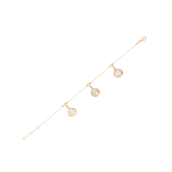 Al Qasr Three Chrams Drop-Shaped Bracelet in 18K Yellow and White Gold 