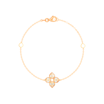 سوار القصر زهرة من الذهب الوردي عيار 18 قيراط 
