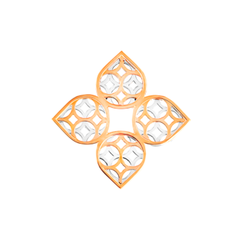 أقراط القصر زهرة من الذهب الوردي عيار 18 قيراط 
