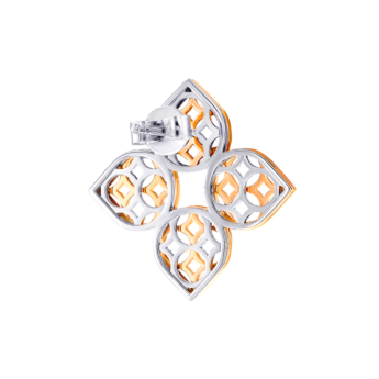 أقراط القصر زهرة من الذهب الوردي عيار 18 قيراط 
