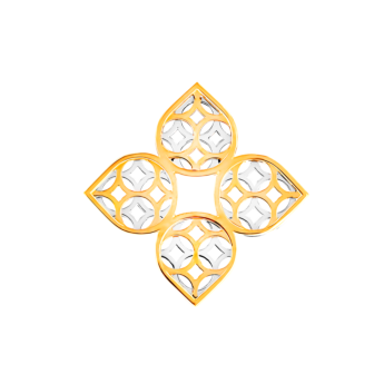  أقراط القصر زهرة من الذهب الأصفر عيار 18 قيراط 
