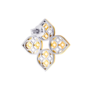  أقراط القصر زهرة من الذهب الأصفر عيار 18 قيراط 
