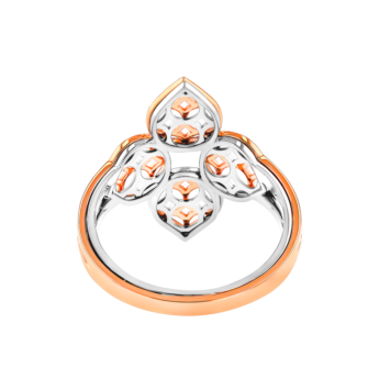 خاتم القصر زهرة من الذهب الوردي عيار 18 قيراط 
