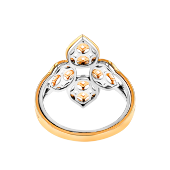 خاتم القصر زهرة من الذهب الأصفر عيار 18 قيراط 
