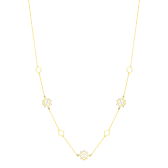 Al Qasr Star Tin Cup Necklace In 18K In White And Yellow Gold