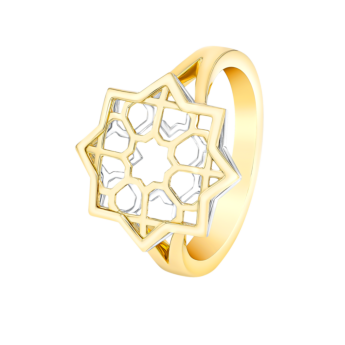 Al Qasr Star Ring In 18K Yellow Gold