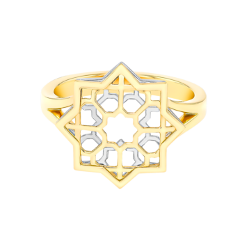 Al Qasr Star Ring In 18K Yellow Gold