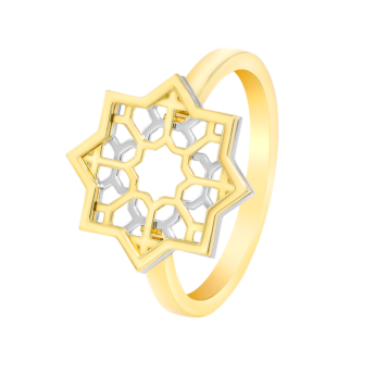 Al Qasr Star Ring In 18K Yellow Gold