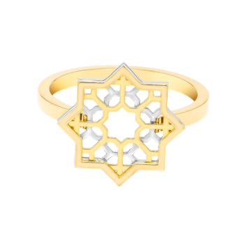 Al Qasr Star Ring In 18K Yellow Gold