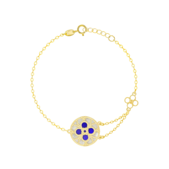 سوار أميليا إسطنبول من الذهب الأصفر عيار 18 مع عرق اللؤلؤ