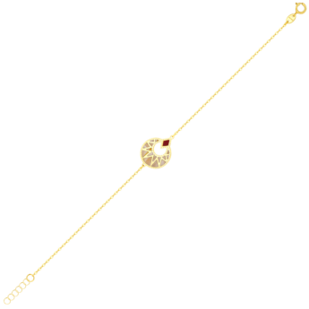 Amelia Maasai 18k Gold Mother of Pearl Bracelet